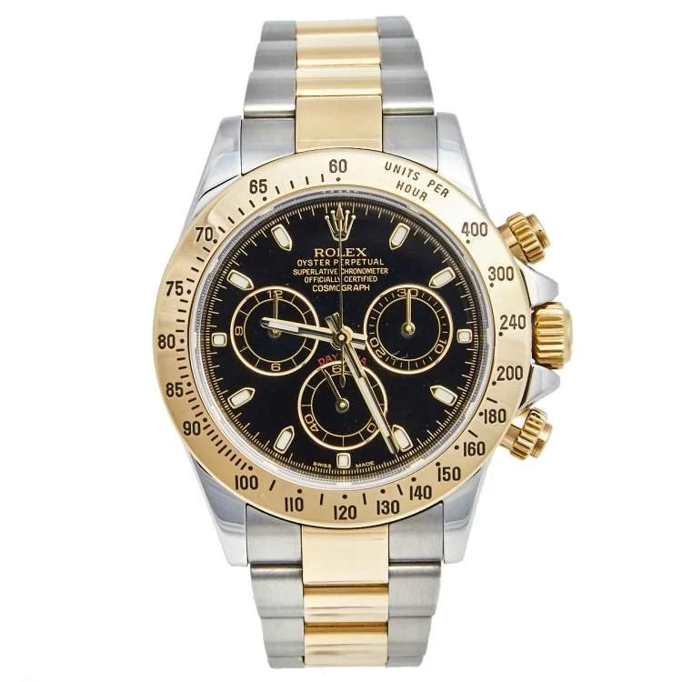 Rolex Black Yellow Gold Stainless Steel Cosmograph Daytona 116523 Watch
