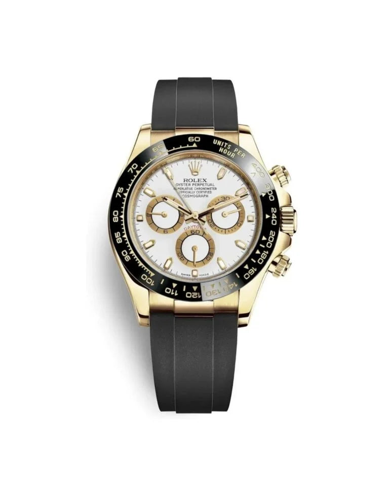 ROLEX DAYTONA FIBE BELT (GOLDEN/WHITE) WATCH