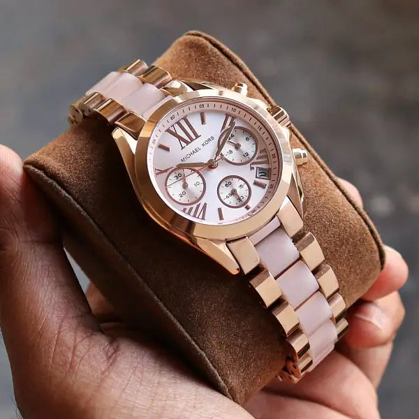 Michael Kor_s Rose Gold Bradshaw All Chrono Working