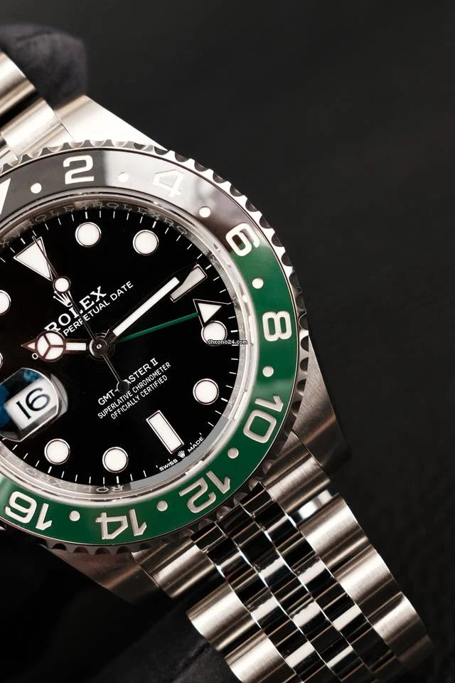 ROLEX GMT MASTER 2 STAINLESS STEEL WATCH
