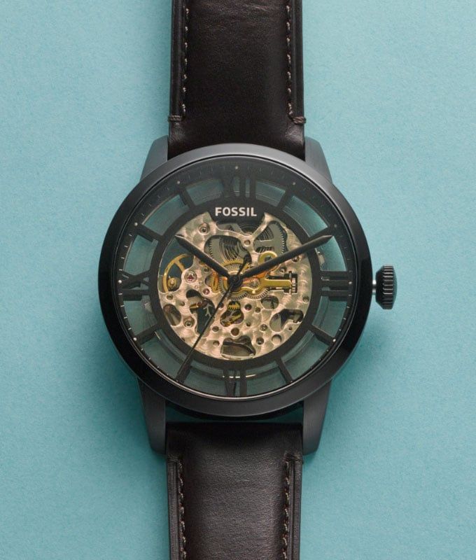 Fossil Brown Leather Automatic Watch