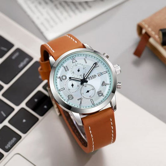 FOSSIL 100 METERS PREMIUM LETHER WRIST WATCH