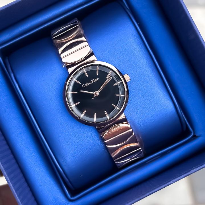 CALVIN-KLEIN_LADIES_ROSEGOLD BLACK