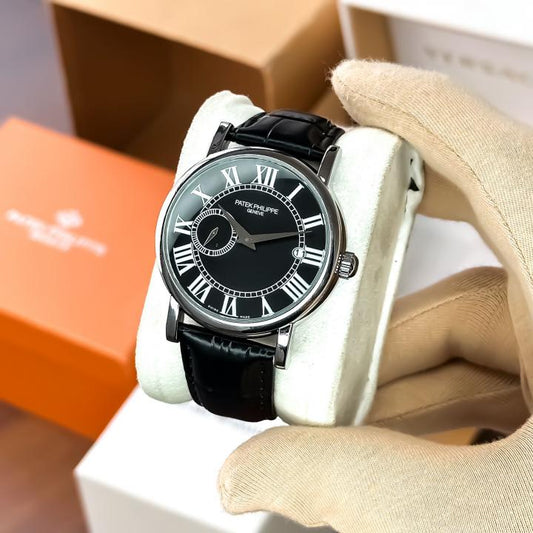 PATEK_PHILLIPPE MENS LEATHER WATCH