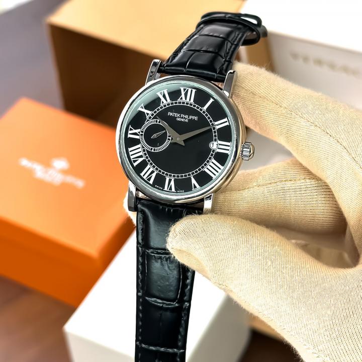 PATEK_PHILLIPPE MENS LEATHER WATCH