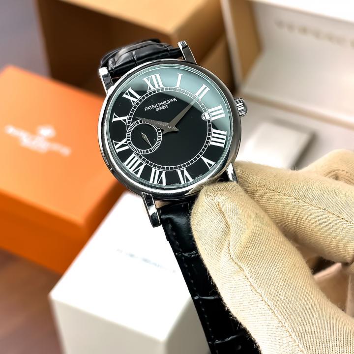 PATEK_PHILLIPPE MENS LEATHER WATCH