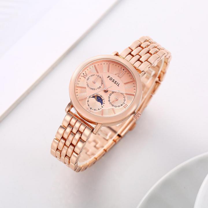 Fossil_Carlie_Chronograph_Rosegold