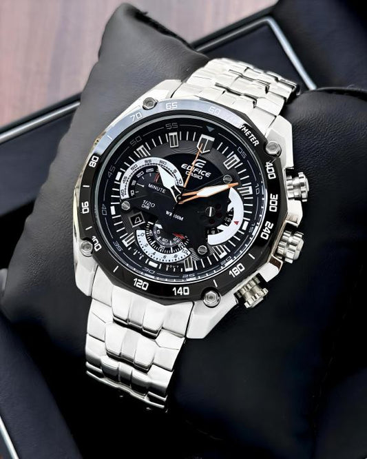 Casio Edifice E-550-D Series Stainless Steel Japanese Quartz Mens Watch