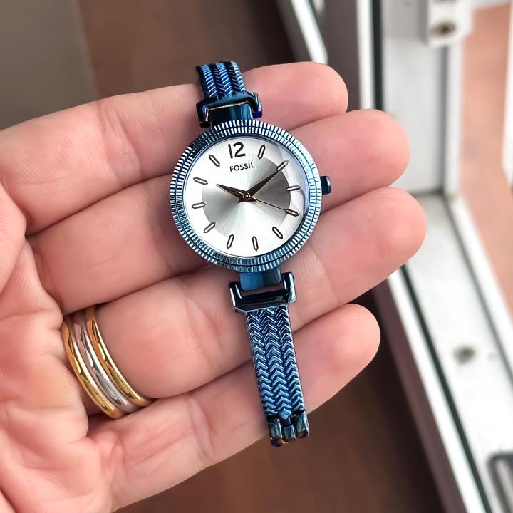 FOSSIL_LADIES_BLUE-WHITE