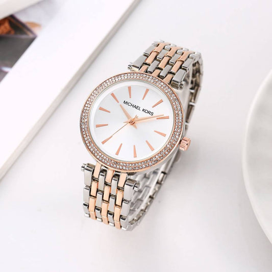 Michael Kor_s Darcy Mk3192 Two Tune Rose Gold Dial Ladies Watch