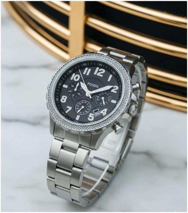 Fossi_l Bowman Chronograph Silver-Black