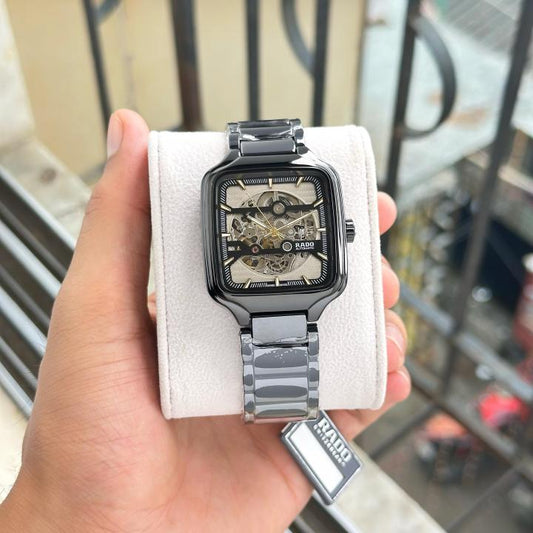 Rad_o True Square Automatic Ceramic Black-Gold