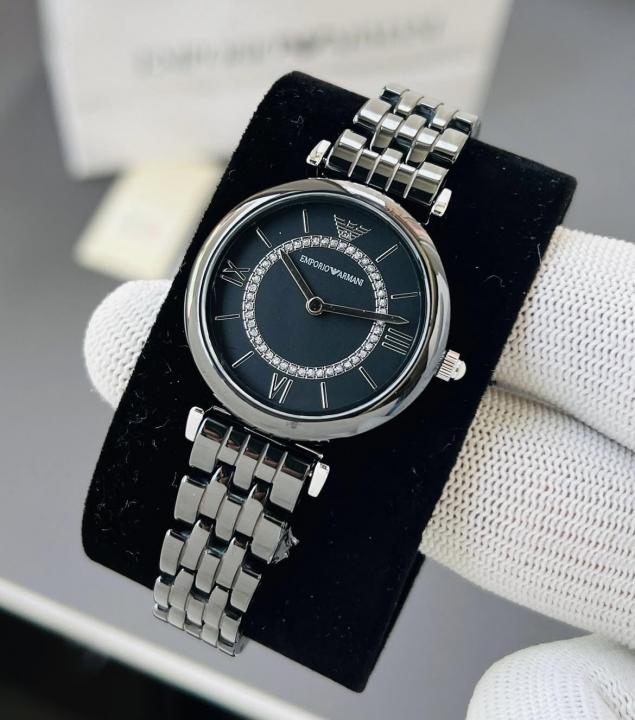 EMPORIO ARMAN_I CERAMIC LADIES FULL BLACK SILVER DAYMOND DAYAL