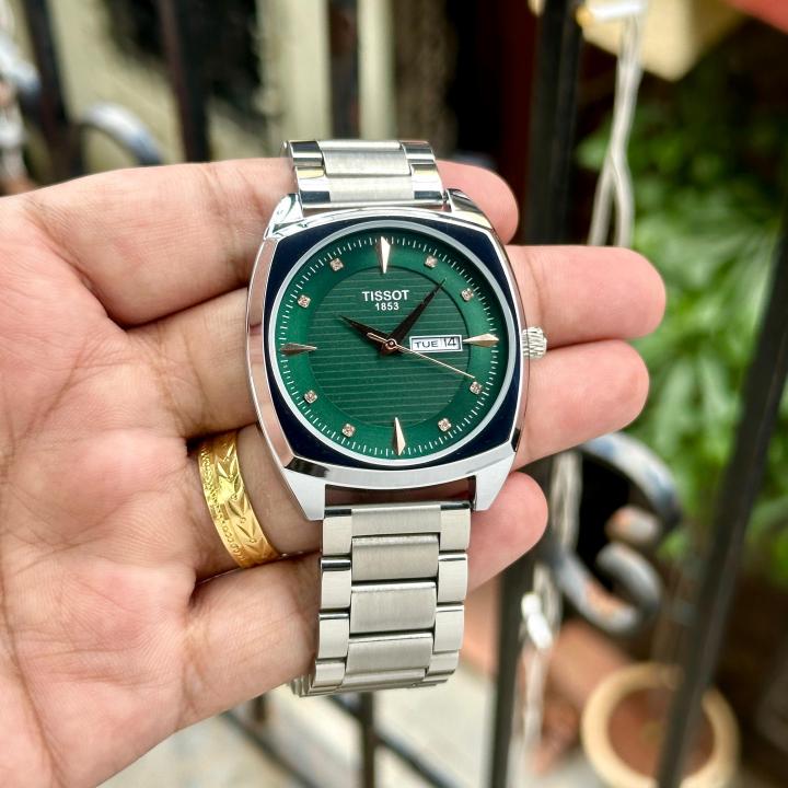 _Tissot_Silver_Green_Day_Date