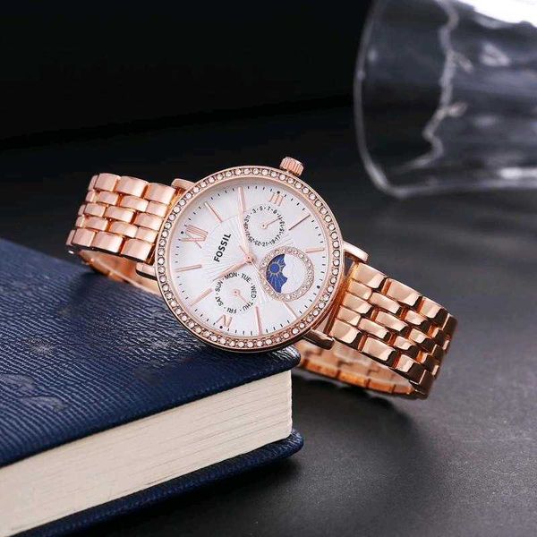 Fossil_Carlie_Chronograph_Rosegold_White-Dial