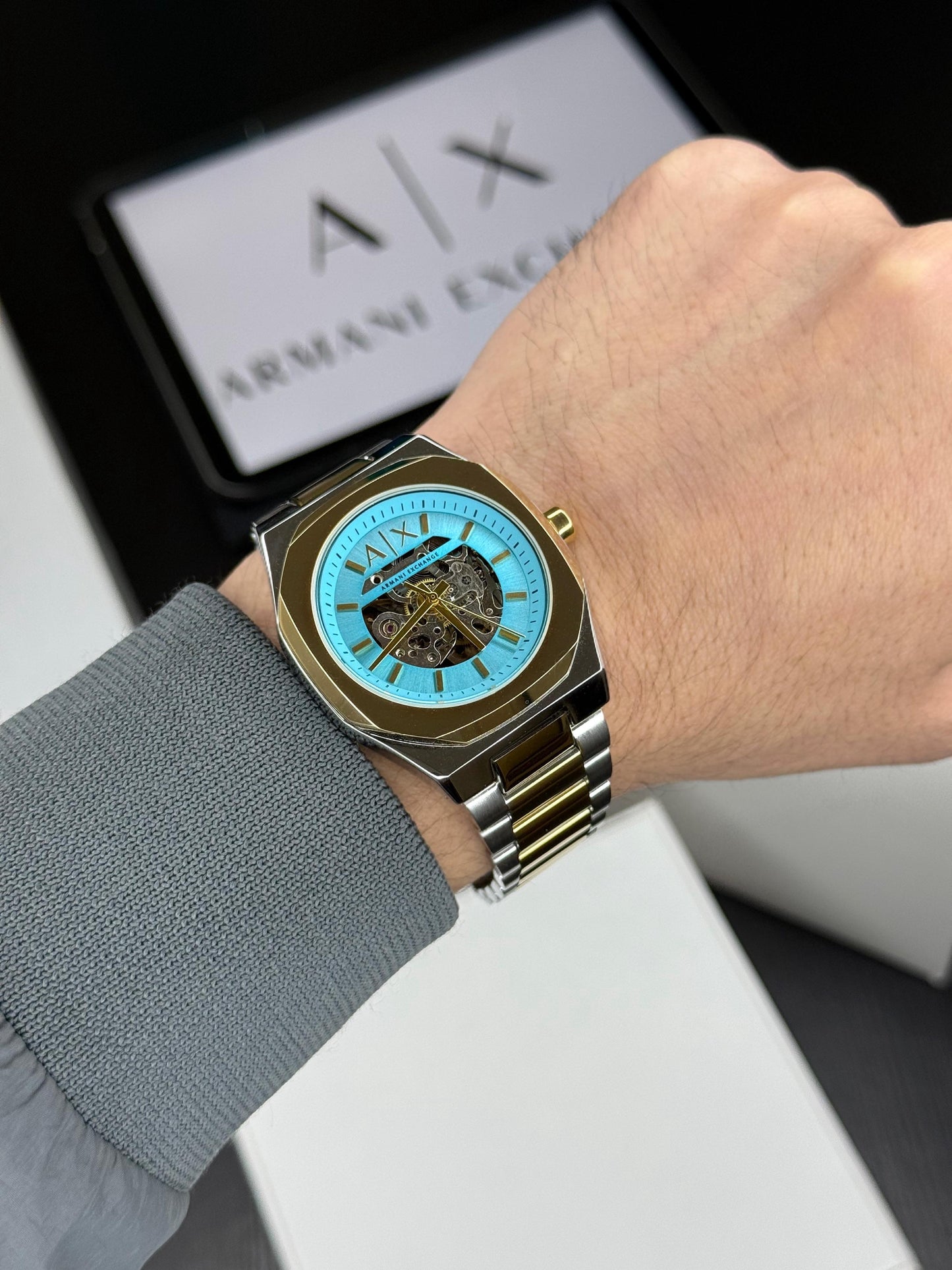 Armani Exchange a practical and very impressive Gents watch With Automatic Open Heart