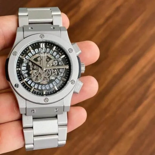 Hublot Silver Grey Metal Watch