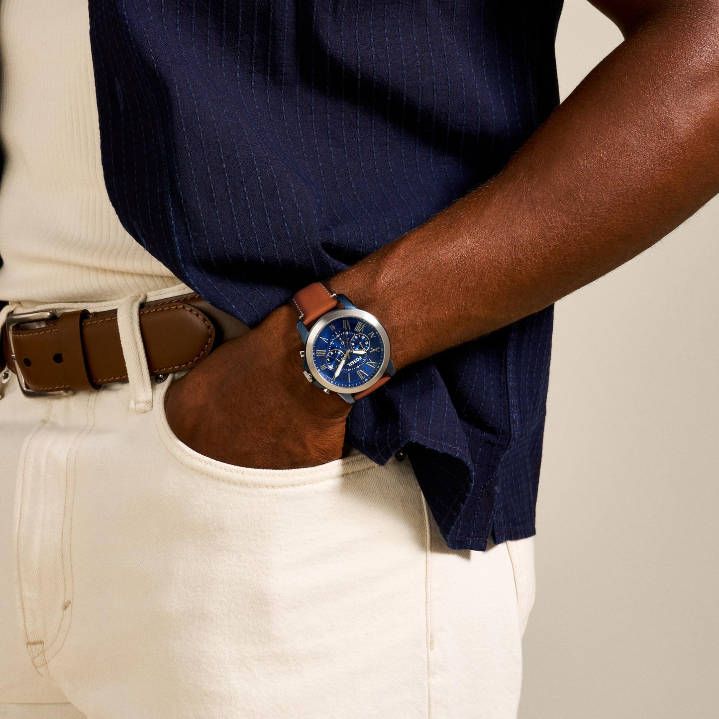 Fossil Blue Dial Chronograph Master Edition Watch