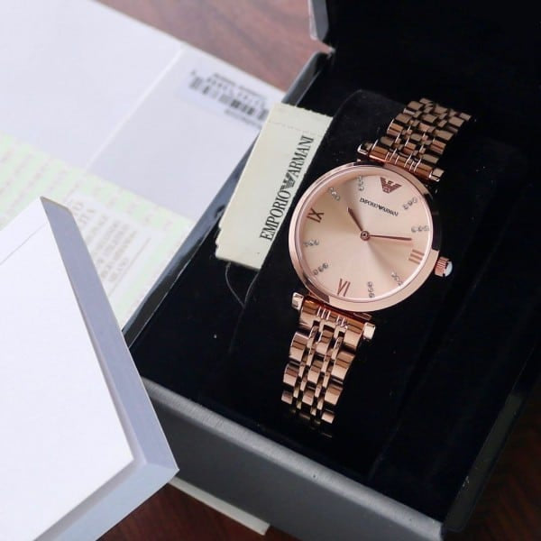Armani Rosegold Ladies Watch