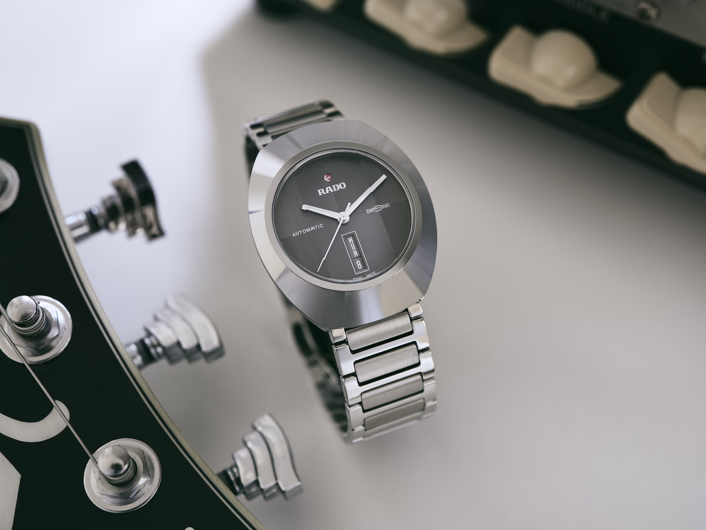 RADO DISTAR SILVER BLACK Metal WATCH