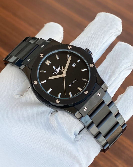 Hublot Automatic Japanese Machine watch (Black with Black Dial)