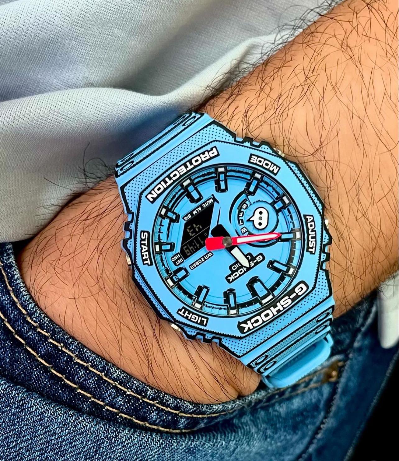G SHOCK GA2100 MANGA BLUE WATCH