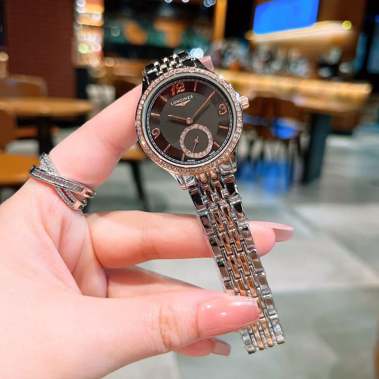 Longines Premium Ladies Watch – Diamond Bezel Design