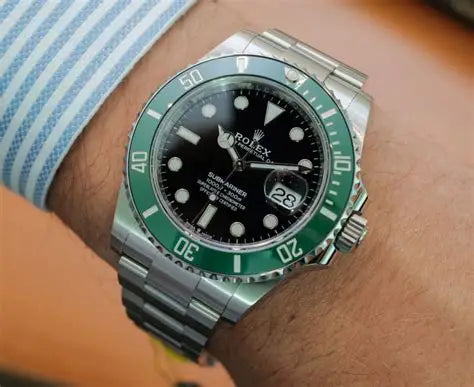 ROLEX SUBMARINE GREEN BAZELL 3 LIMITED EDITION WATCH