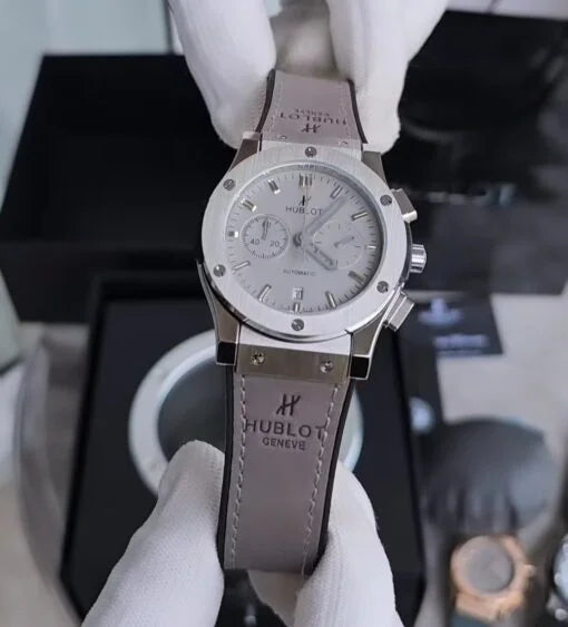 Hublot Grey Leather Belt Rohit Sharma Watch