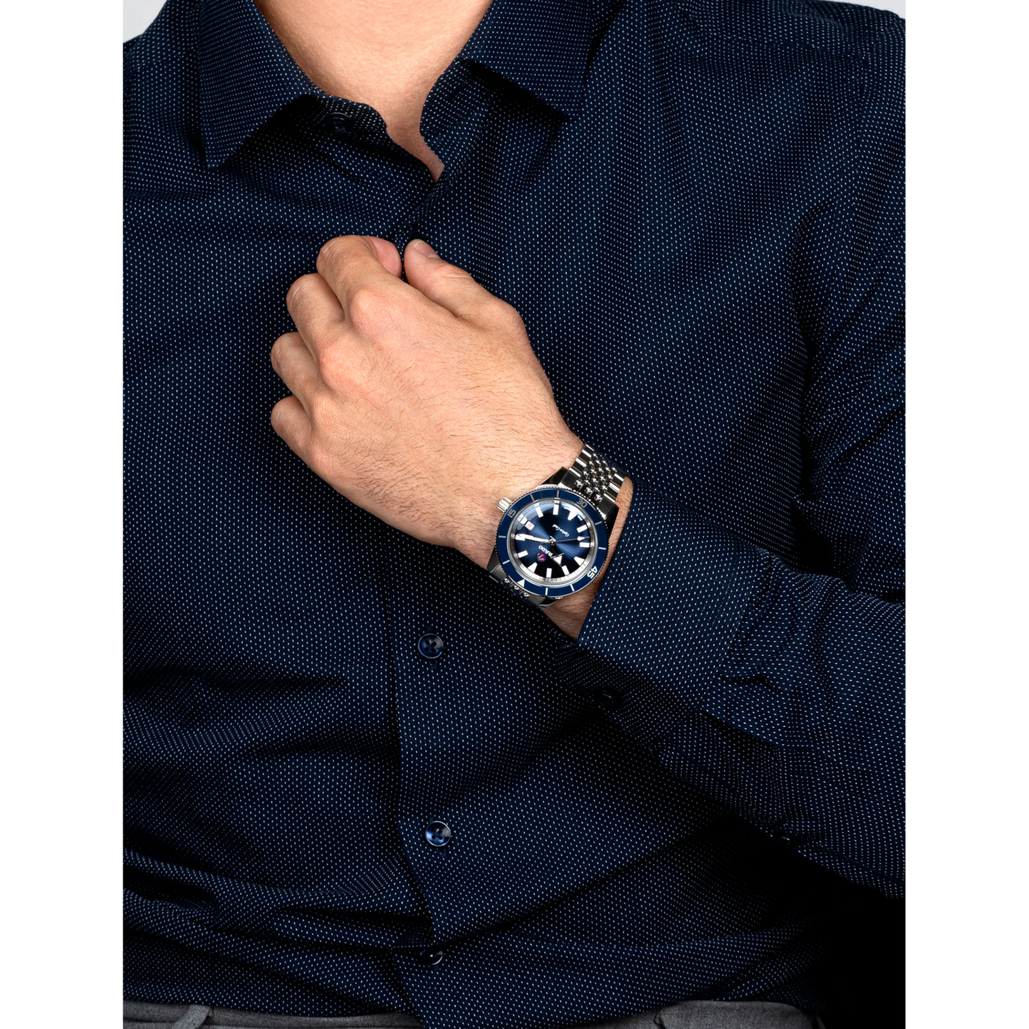 Rado Captain Cook Silver Blue Metal