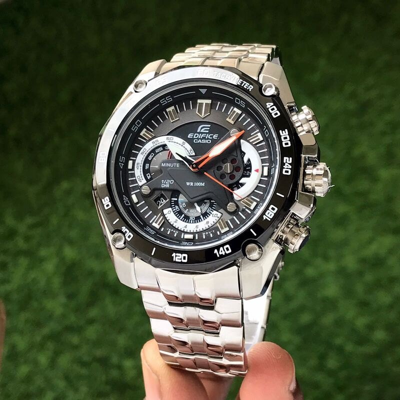 Casio Edifice E-550-D Series Stainless Steel Japanese Quartz Mens Watch