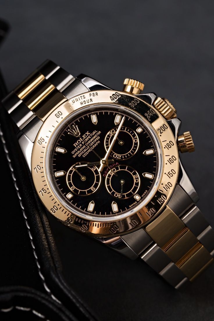 Rolex Black Yellow Gold Stainless Steel Cosmograph Daytona 116523 Watch