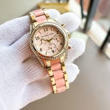 Michael_Kors_Gold Pink Bradshaw All Chrono Working Diamond