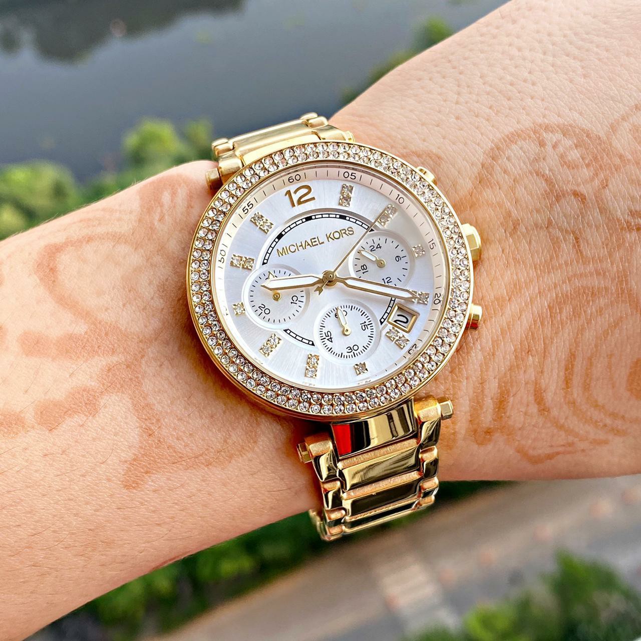 Michael Kor_s Parker Gold White Dial