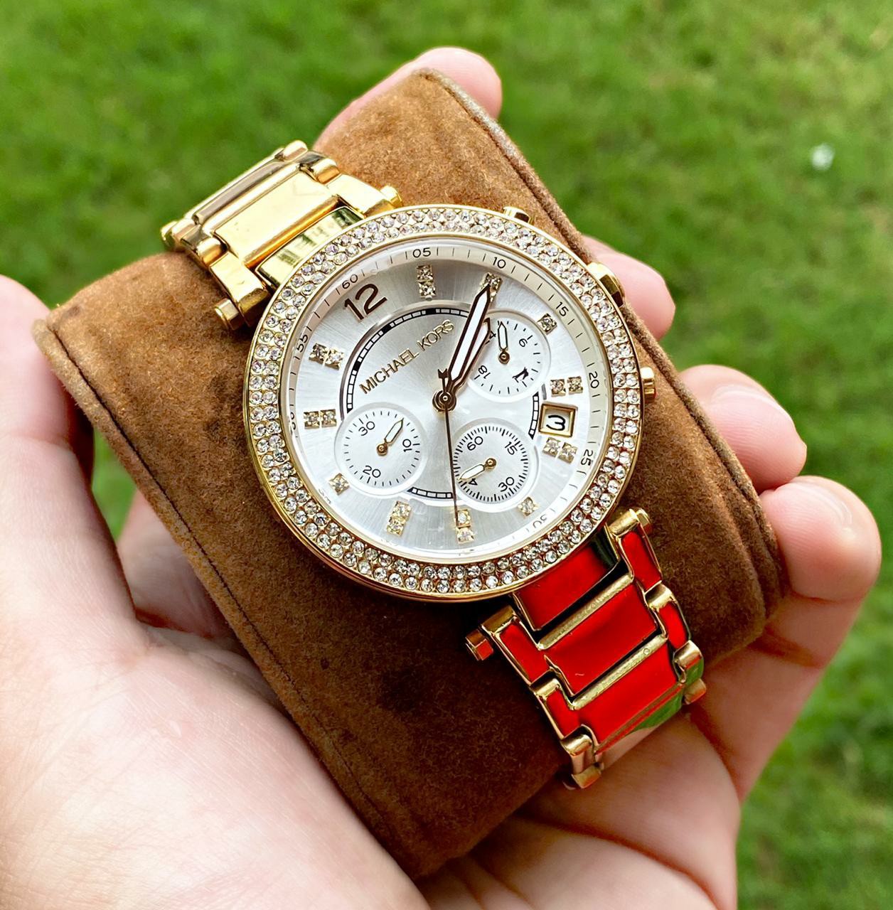 Michael Kor_s Parker Gold White Dial