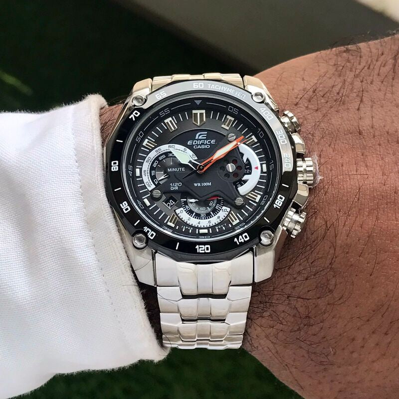 Casio Edifice E-550-D Series Stainless Steel Japanese Quartz Mens Watch