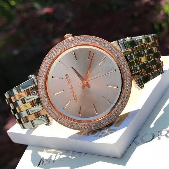 Michael Kor_s Darcy Mk3192 Two Tune Rose Gold Dial Ladies Watch