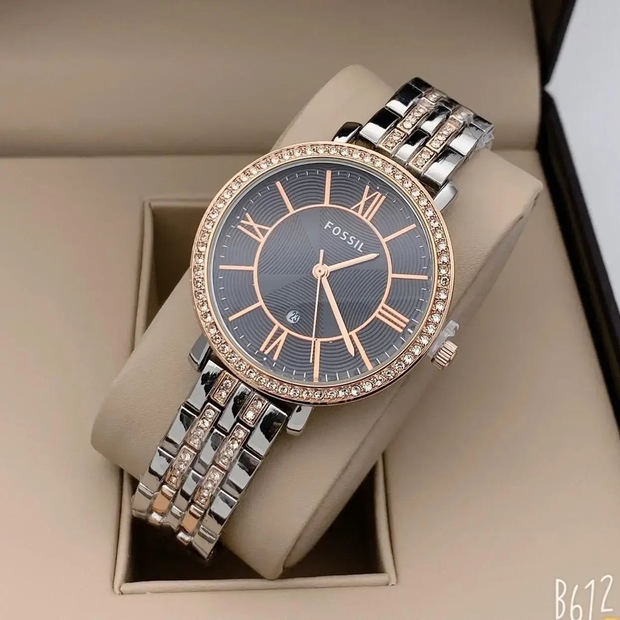 Fossil_Carlie_Diamond_Rosegold_Twotone_Black
