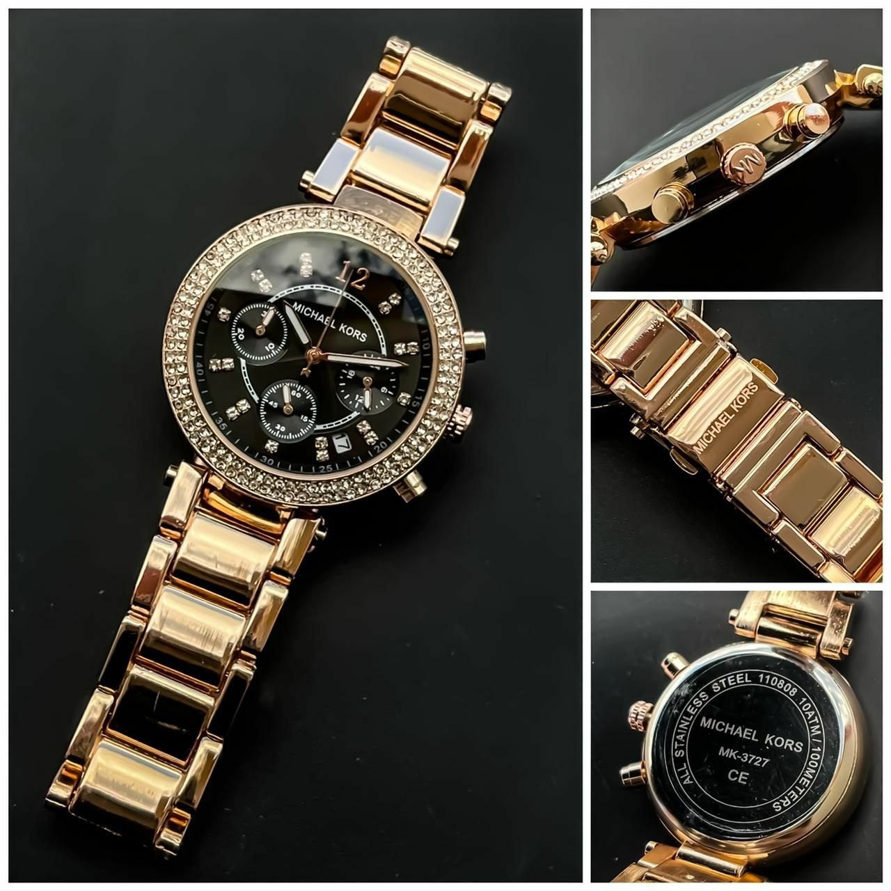 Michael_Kors_Parker Rose Gold Black Dial