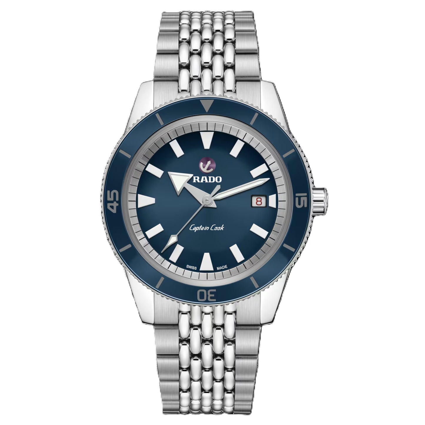 Rado Captain Cook Silver Blue Metal