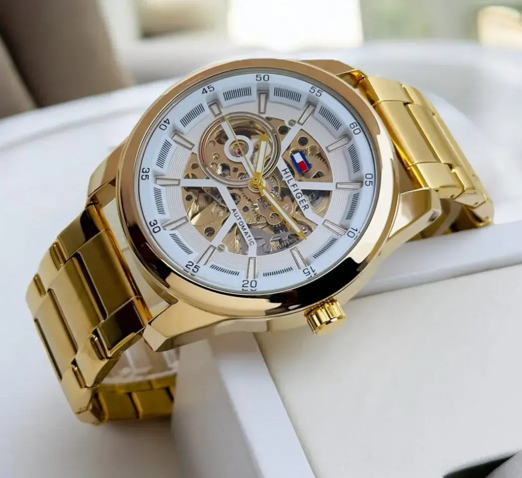 Tommy_Hilfiger Automatic Gold White 147