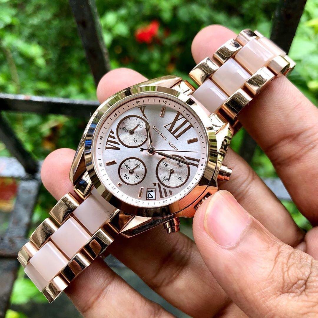 Michael Kor_s Rose Gold Bradshaw All Chrono Working